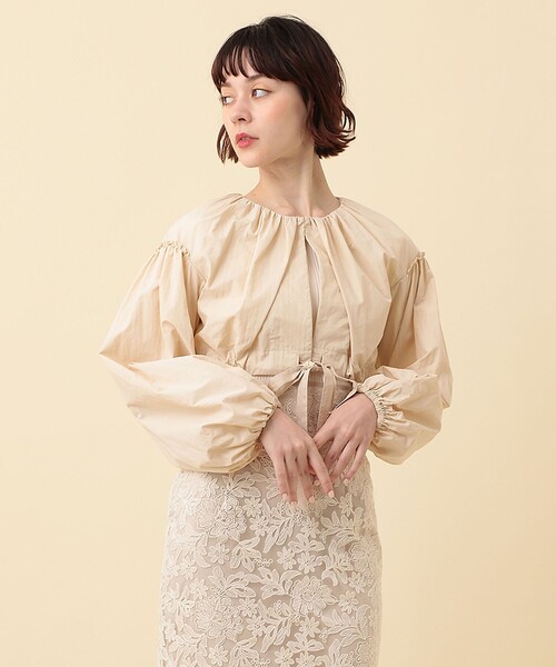 DEICY（デイシー）の「ボリュームスリーブショートブルゾン（ブルゾン・レディース・ピンク/ミント/ベージュ系その他・FREE）」の4枚目の写真