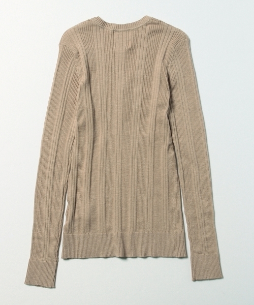 Ray BEAMS（レイビームス）の「Ray BEAMS / パターンリブ ヘンリーネック（その他トップス・レディース・ナチュラル/ブラウン系その他/ネイビー・ONE SIZE）」の13枚目の写真