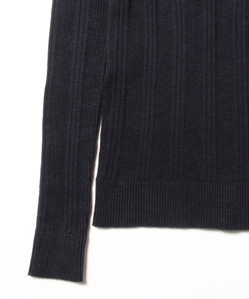 Ray BEAMS（レイビームス）の「Ray BEAMS / パターンリブ ヘンリーネック（その他トップス・レディース・ナチュラル/ブラウン系その他/ネイビー・ONE SIZE）」の15枚目の写真