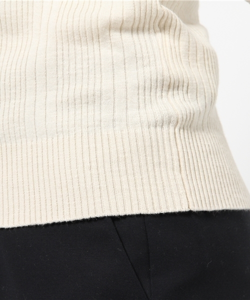 Ray BEAMS（レイビームス）の「Ray BEAMS / パターンリブ ヘンリーネック（その他トップス・レディース・ナチュラル/ブラウン系その他/ネイビー・ONE SIZE）」の9枚目の写真