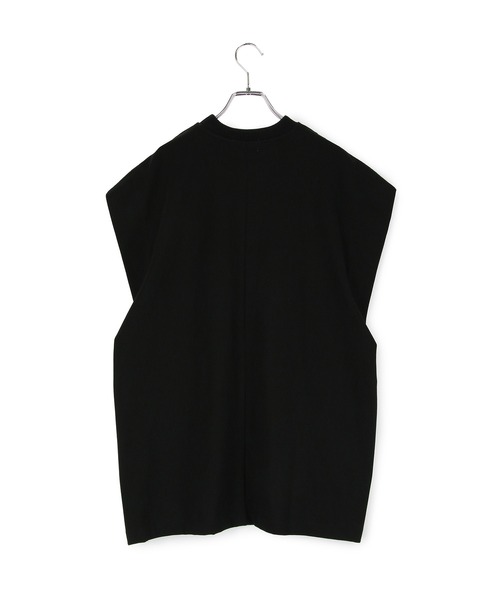 ADAM ET ROPE ブラック フレアTシャツ ADAM ET ROPE'（アダムエロペ）の「フォルムオーバーTシャツ（T