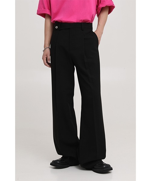 MASONPRINCE（メイソンプリンス）の「【MASONPRINCE】1 tack semi-wide slacks SK2088（スラックス・メンズ・ベージュ/ブラック/ブラウン・L/M/S/XL）」の2枚目の写真