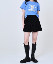 BASEBALLロゴショート丈Tシャツ