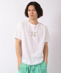 SUNNY APARTMENT 梨地 刺繍/プリント半袖Tシャツ