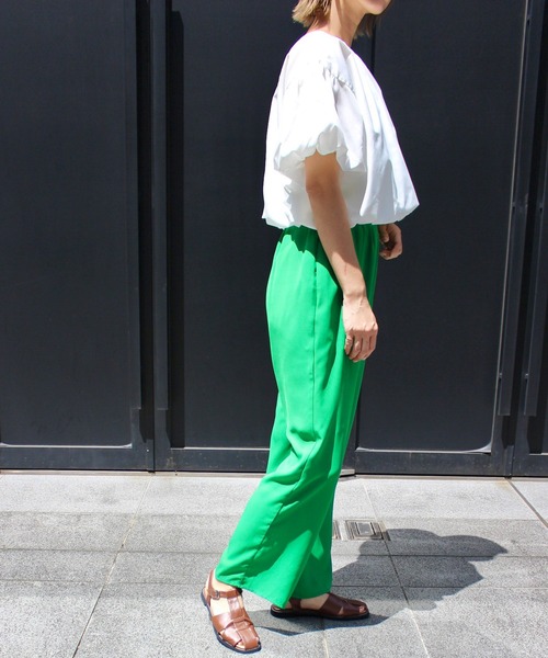 MLI'A（エムリア）の「2WAYボリューム袖ブラウス（シャツ/ブラウス・レディース・オフホワイト/グリーン/ピンク・M）」の10枚目の写真