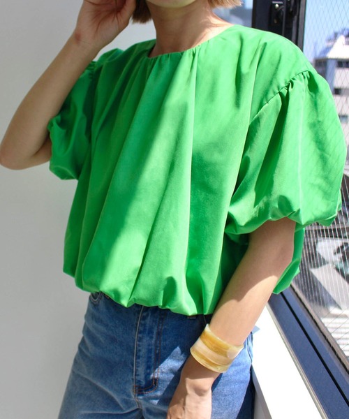 MLI'A（エムリア）の「2WAYボリューム袖ブラウス（シャツ/ブラウス・レディース・オフホワイト/グリーン/ピンク・M）」の19枚目の写真