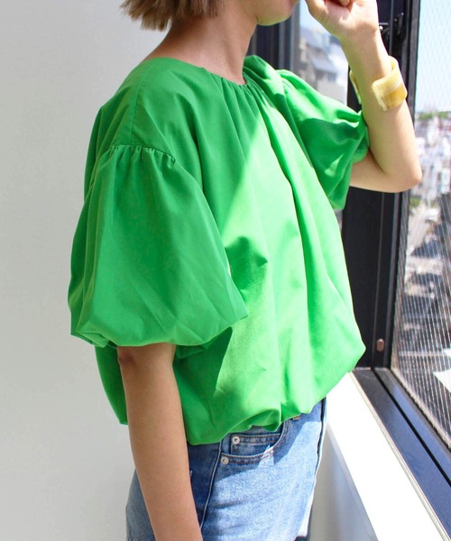 MLI'A（エムリア）の「2WAYボリューム袖ブラウス（シャツ/ブラウス・レディース・オフホワイト/グリーン/ピンク・M）」の21枚目の写真