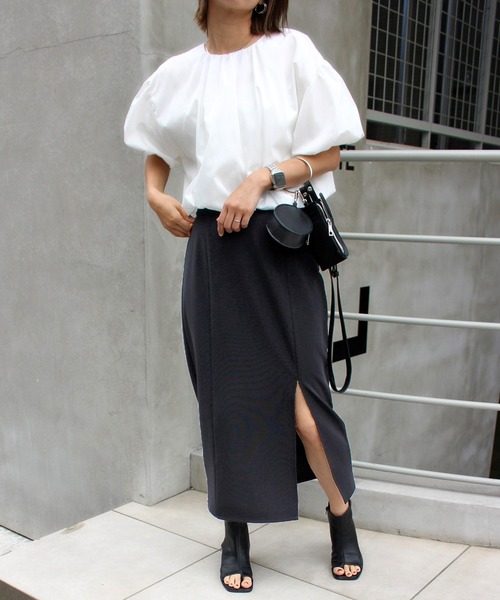 MLI'A（エムリア）の「2WAYボリューム袖ブラウス（シャツ/ブラウス・レディース・オフホワイト/グリーン/ピンク・M）」の5枚目の写真