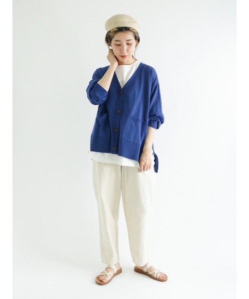 Samansa Mos2（サマンサ モスモス）の「【マシンウォッシャブル】Vネックニットカーディガン（カーディガン/ボレロ・レディース・キナリ/イエロー/グリーン/ブルー/ピンク/チャコール・ﾌﾘ-）」の22枚目の写真