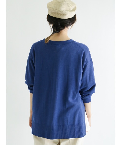 Samansa Mos2（サマンサ モスモス）の「【マシンウォッシャブル】Vネックニットカーディガン（カーディガン/ボレロ・レディース・キナリ/イエロー/グリーン/ブルー/ピンク/チャコール・ﾌﾘ-）」の14枚目の写真