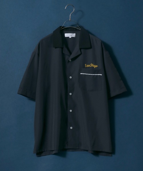 ANPAS(アンパス)の「Oversized Bowling Shirt/オーバーサイズ ボーリングシャツ(シャツ/ブラウス・メンズ・ネイビー/グリーン/カーキ/ライトベージュ/チャコールグレー・LL/M/L)」の6枚目の写真