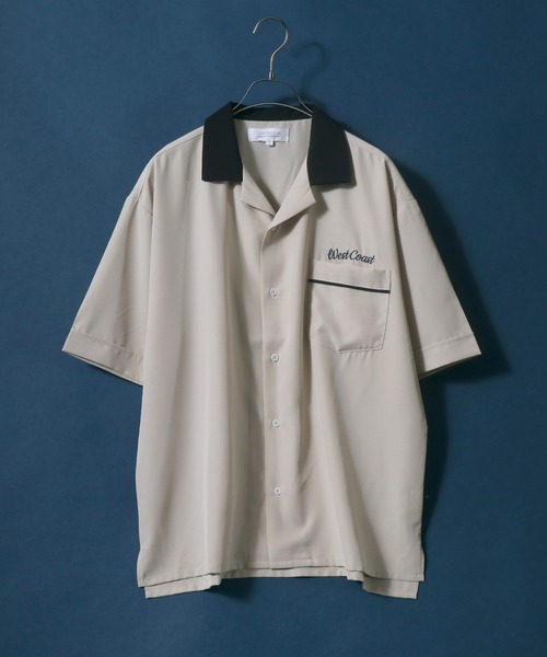 ANPAS(アンパス)の「Oversized Bowling Shirt/オーバーサイズ ボーリングシャツ(シャツ/ブラウス・メンズ・ネイビー/グリーン/カーキ/ライトベージュ/チャコールグレー・LL/M/L)」の8枚目の写真