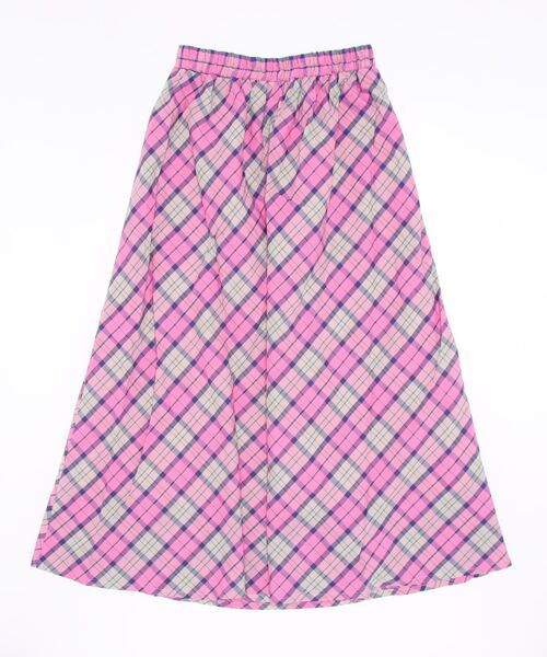 210nouve（トゥージュヌーブ）の「フレアチェックスカート（スカート・レディース・ピンク/オレンジ/グリーン・FREE）」の4枚目の写真