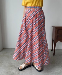 210nouve | フレアチェックスカート(スカート)