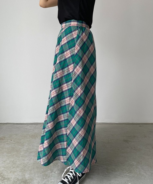 210nouve（トゥージュヌーブ）の「フレアチェックスカート（スカート・レディース・ピンク/オレンジ/グリーン・FREE）」の16枚目の写真