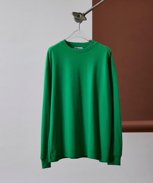 tk.TAKEO KIKUCHI(ティーケータケオキクチ)の「ウールナイロンミラノリブクルーニットソー(Tシャツ/カットソー・メンズ・ライトブルー/ダークグリーン/ダークブラウン/オフホワイト/グリーン/ブラック/グレー系/ダークグレー・01/02/03/04/05)」の8枚目の写真