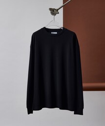 ウールナイロンミラノリブクルーニットソー
