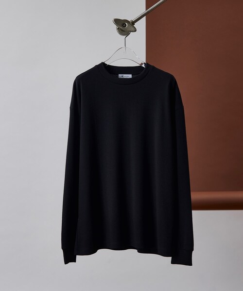 tk.TAKEO KIKUCHI(ティーケータケオキクチ)の「ウールナイロンミラノリブクルーニットソー(Tシャツ/カットソー・メンズ・ライトブルー/ダークグリーン/ダークブラウン/オフホワイト/グリーン/ブラック/グレー系/ダークグレー・01/02/03/04/05)」の3枚目の写真