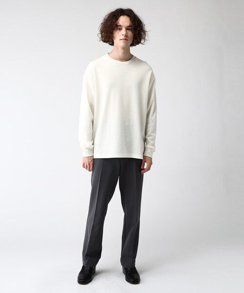 tk.TAKEO KIKUCHI(ティーケータケオキクチ)の「ウールナイロンミラノリブクルーニットソー(Tシャツ/カットソー・メンズ・ライトブルー/ダークグリーン/ダークブラウン/オフホワイト/グリーン/ブラック/グレー系/ダークグレー・01/02/03/04/05)」の22枚目の写真