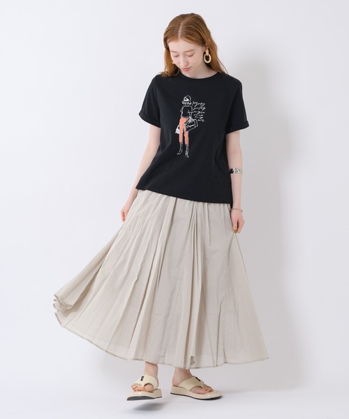 ROSIEE タグ付き　グレー Tシャツ 女の子プリント ROSIEE（ロージー）の「ROSIEE 女の子プリントT（Tシャツ