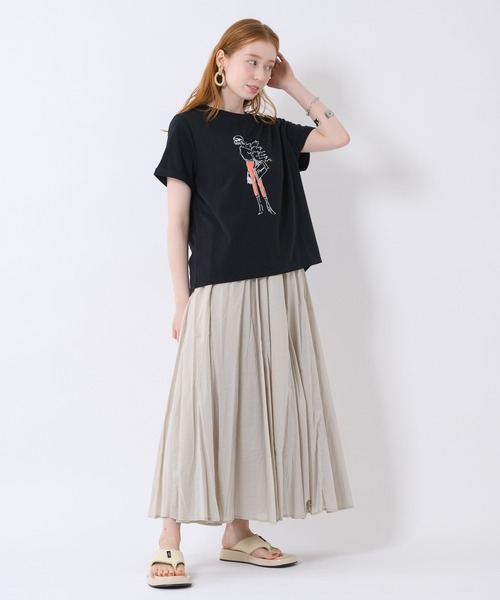 ROSIEE（ロージー）の「ROSIEE 女の子プリントT（Tシャツ/カットソー・レディース・ブラック/ホワイト・FREE）」の3枚目の写真