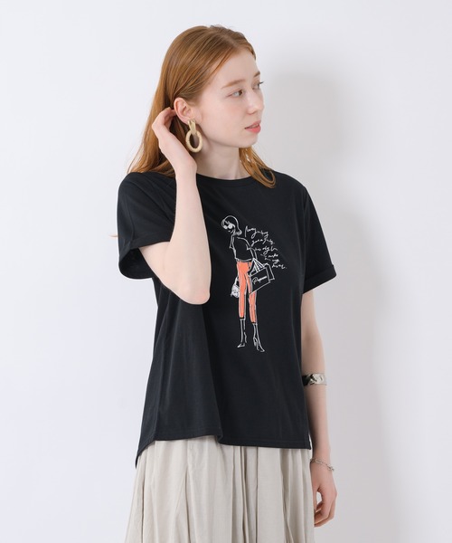 ROSIEE/ロージーの　R750301　女の子　ラバープリント　女の子 手洗い可能 ROSIEE（ロージー）の「ROSIEE 女の子プリントT（Tシャツ
