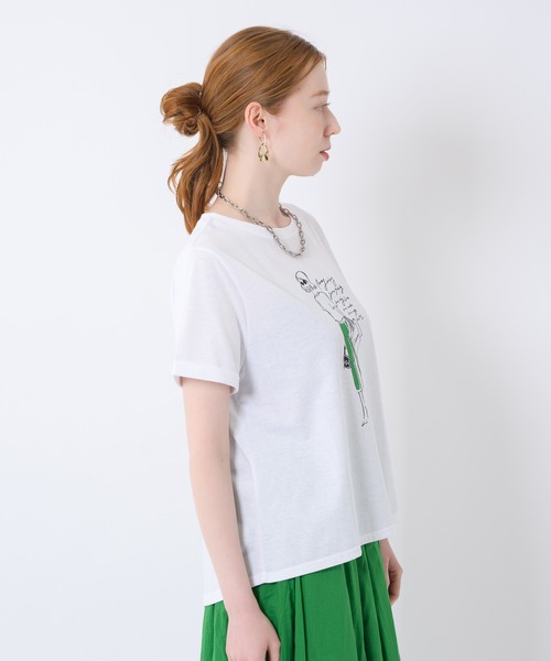 ROSIEE（ロージー）の「ROSIEE 女の子プリントT（Tシャツ/カットソー・レディース・ブラック/ホワイト・FREE）」の4枚目の写真