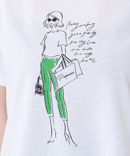 ROSIEE タグ付き　グレー Tシャツ 女の子プリント ROSIEE（ロージー）の「ROSIEE 女の子プリントT（Tシャツ