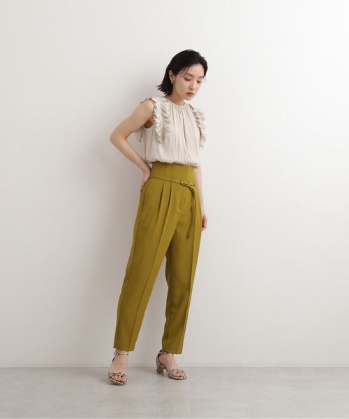 NATURAL BEAUTY BASIC(ナチュラルビューティーベーシック)の「割繊サテンフリルブラウス(シャツ/ブラウス・レディース・ベージュ/グレー系その他/ピンク・SMALL/MEDIUM)」の9枚目の写真
