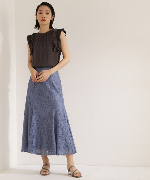 NATURAL BEAUTY BASIC(ナチュラルビューティーベーシック)の「割繊サテンフリルブラウス(シャツ/ブラウス・レディース・ベージュ/グレー系その他/ピンク・SMALL/MEDIUM)」の16枚目の写真