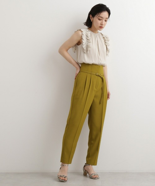 NATURAL BEAUTY BASIC(ナチュラルビューティーベーシック)の「割繊サテンフリルブラウス(シャツ/ブラウス・レディース・ベージュ/グレー系その他/ピンク・SMALL/MEDIUM)」の11枚目の写真