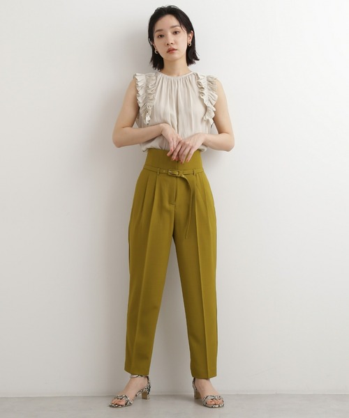 NATURAL BEAUTY BASIC(ナチュラルビューティーベーシック)の「割繊サテンフリルブラウス(シャツ/ブラウス・レディース・ベージュ/グレー系その他/ピンク・SMALL/MEDIUM)」の12枚目の写真