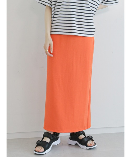 ehka sopo（エヘカソポ）の「カットソータイトスカート（スカート・レディース・ブラック/オレンジ/グリーン・ﾌﾘ-）」の3枚目の写真