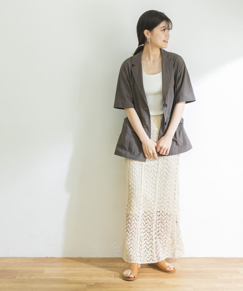 URBAN RESEARCH（アーバンリサーチ）の「レースマーメイドロングスカート（スカート・レディース・ブラック/ナチュラル・38/36）」の14枚目の写真