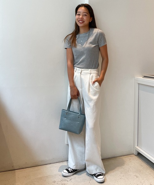 CANAL JEAN(キャナルジーン)の「smileyranna フェイクレザートートバッグ(トートバッグ・レディース・ベージュ/サックスブルー・ONE SIZE)」の8枚目の写真