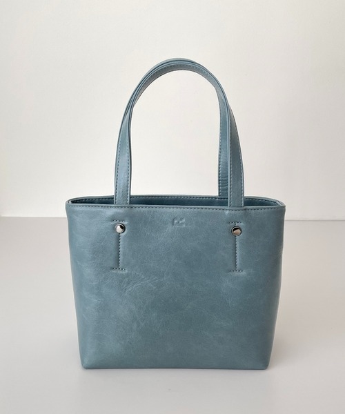 CANAL JEAN(キャナルジーン)の「smileyranna フェイクレザートートバッグ(トートバッグ・レディース・ベージュ/サックスブルー・ONE SIZE)」の10枚目の写真