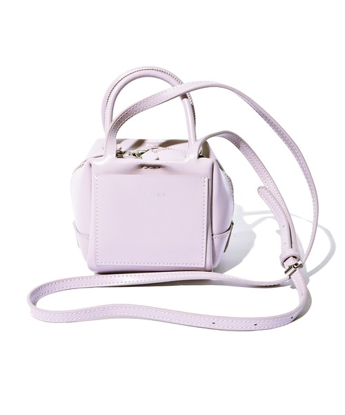 YAHKI（ヤーキ）の「YAHKI/ヤーキ OFT W FACE BAG-1 レザーショルダーバッグ（ショルダーバッグ・レディース・ライラック/ベージュ/ブラック/プラム・ONE SIZE）」の15枚目の写真