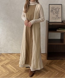 【apres jour clair】バイカラーシアーワンピース【ZOZOTOWN限定アイテム】