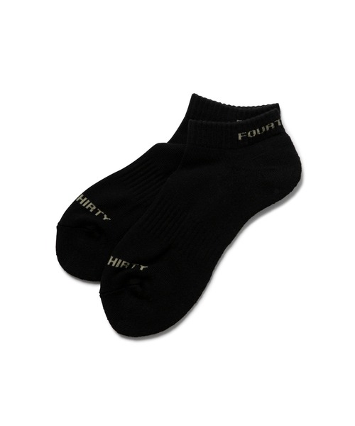 430(フォーサーティ)の「【430】CM LOGO SHORT SOX(ソックス/靴下・メンズ・ブラック/ネイビー/オフホワイト/カーキ・FREE)」の2枚目の写真