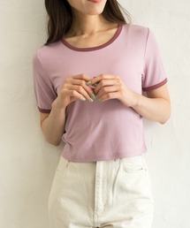 シンプル無地リンガーTシャツ