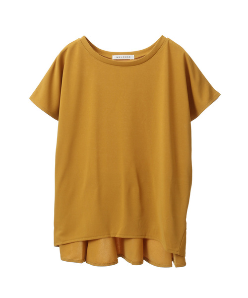 SOFFITTO（ソフィット）の「汗シミ防止/抗菌防臭　バックフレアTシャツ【取り扱い店舗限定】（Tシャツ/カットソー・レディース・ブラック/オフホワイト/イエロー/モカ・M）」の4枚目の写真