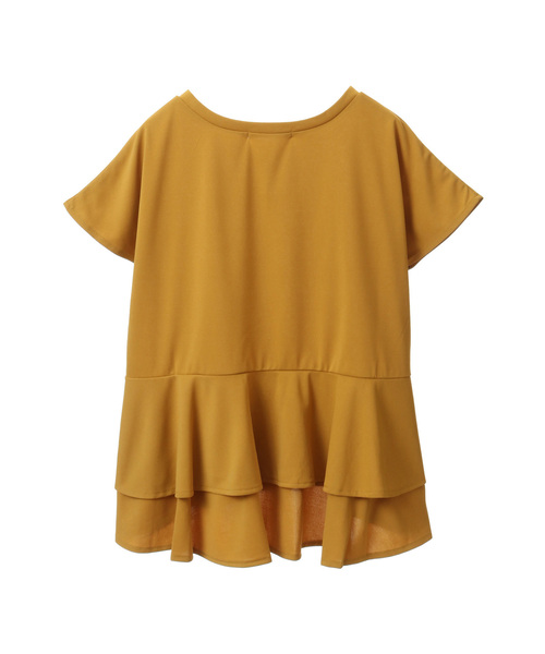 SOFFITTO（ソフィット）の「汗シミ防止/抗菌防臭　バックフレアTシャツ【取り扱い店舗限定】（Tシャツ/カットソー・レディース・ブラック/オフホワイト/イエロー/モカ・M）」の5枚目の写真