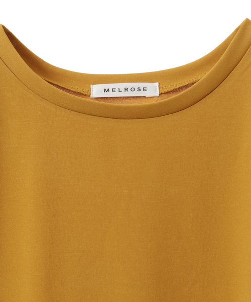 SOFFITTO（ソフィット）の「汗シミ防止/抗菌防臭　バックフレアTシャツ【取り扱い店舗限定】（Tシャツ/カットソー・レディース・ブラック/オフホワイト/イエロー/モカ・M）」の6枚目の写真