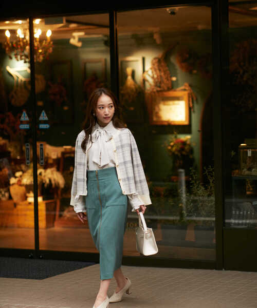 PROPORTION BODY DRESSING(プロポーションボディドレッシング)の「フロントポケットファスナータイト / 1212220510(スカート・レディース・ベージュ/ブラウン/グリーン・SMALL/MEDIUM)」の16枚目の写真