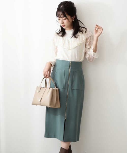 PROPORTION BODY DRESSING(プロポーションボディドレッシング)の「フロントポケットファスナータイト / 1212220510(スカート・レディース・ベージュ/ブラウン/グリーン・SMALL/MEDIUM)」の19枚目の写真