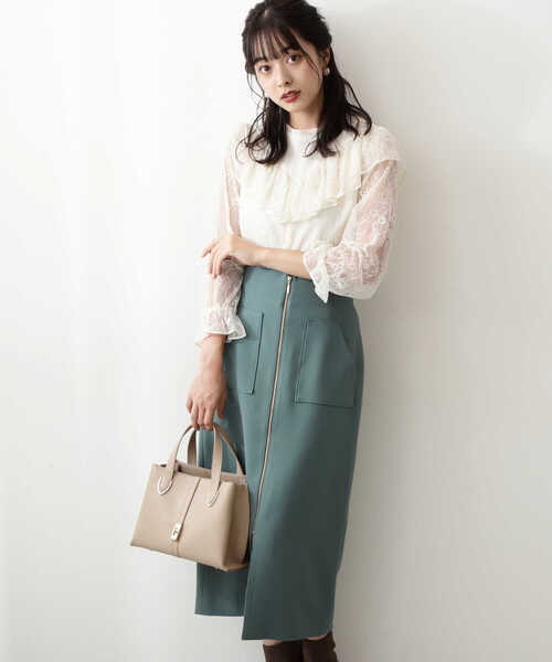 PROPORTION BODY DRESSING(プロポーションボディドレッシング)の「フロントポケットファスナータイト / 1212220510(スカート・レディース・ベージュ/ブラウン/グリーン・SMALL/MEDIUM)」の20枚目の写真