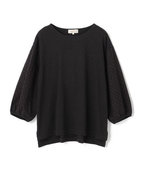 A/C DESIGN BY ALPHA CUBIC(エーシーデザインバイアルファキュービック)の「【接触冷感】刺しゅうスリーブプルオーバー(Tシャツ/カットソー・レディース・ブルー/ブラック/ワイン・LL/L/M)」の17枚目の写真