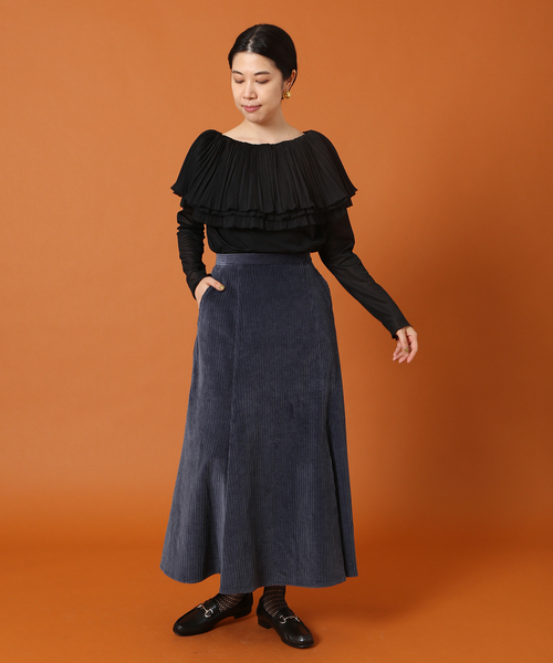 IENA LA BOUCLE コーデュロイ フレアスカート