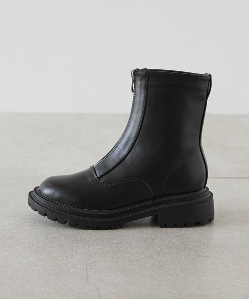 rectangle（レクタングル）の「ジップアップアンクルブーツ（ブーツ・レディース・ブラック/ベージュ・SMALL/MEDIUM/LARGE/X-LARGE）」の19枚目の写真