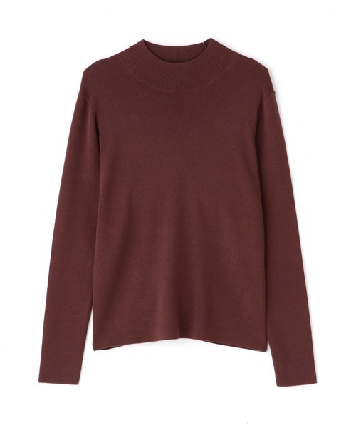 N.(N. Natural Beauty Basic)(エヌエヌナチュラルビューティーベーシック)の「◆総針ボトルネック長袖ニット(ニット/セーター・レディース・ブラック/レッド/グリーン/クリーム/チョコ・MEDIUM)」の21枚目の写真